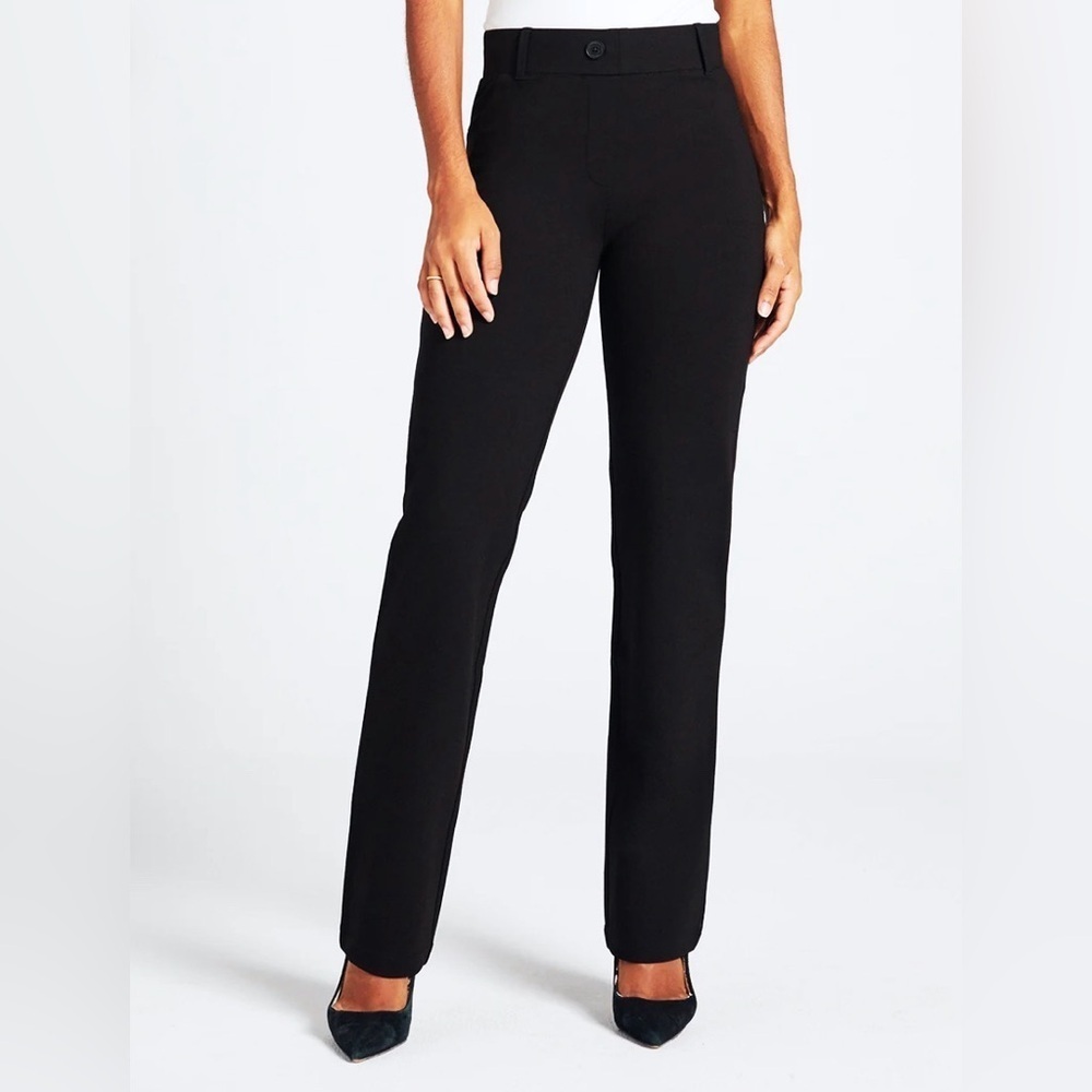 (sold) Betabrand Black Straight Leg Women's Pants